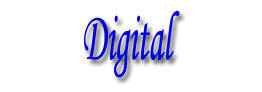 calligraphic text headline 'digital'